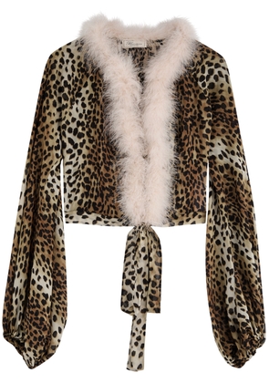 Blumarine Leopard-print Georgette Blouse - 44 (UK12 / M)