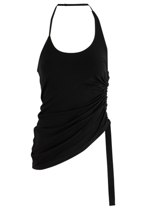 Helmut Lang Wind Ruched Jersey top - Black - L (UK14 / L)