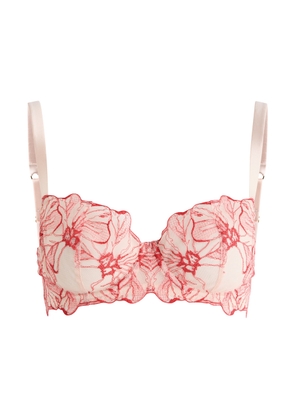 Fleur OF England Rosa Embroidered Tulle Underwired bra - Pink - 34DD