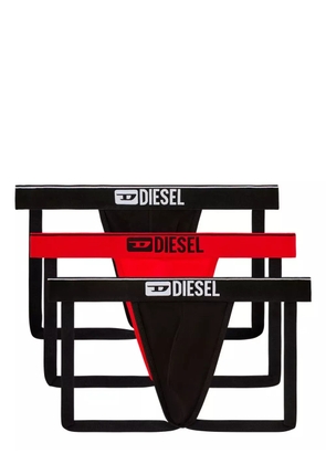 Diesel logo-waistband jockstraps (pack of three) - Black