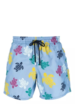 Vilebrequin Ronde Des Tortues-print drawstring swim shorts - Blue