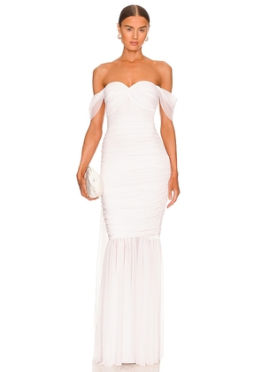 Norma Kamali Walter Fishtail Gown in White. Size S. Also in XS.