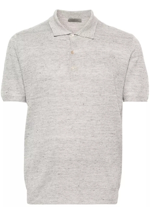 Corneliani speckle-knit polo shirt - Grey