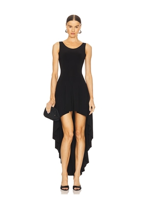 Norma Kamali Hi Low Sleeveless Gown in Black. Size L. Also in M, XL.