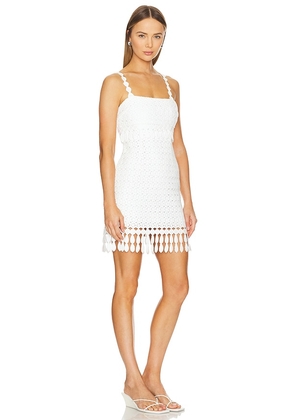 SAYLOR Caitriona Mini Dress in White. Size M. Also in S, XS.