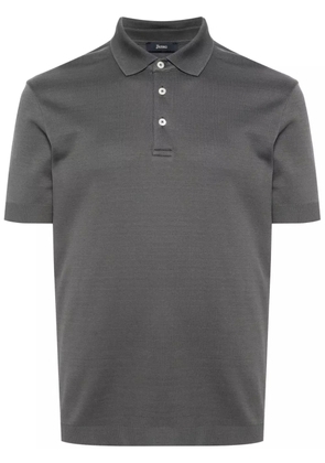 Herno button-up cotton polo shirt - Grey
