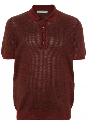 Corneliani short-sleeve knitted polo shirt - Red