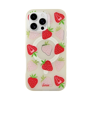 Sonix Iphone 16 Pro Max Case in Wild Strawberries in Cream.