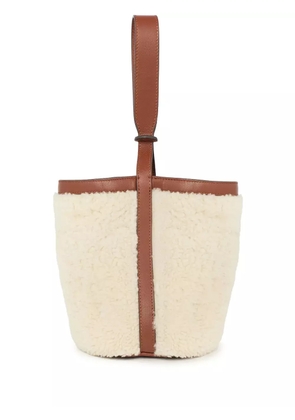 Yves Salomon mini Merino bucket bag - Neutrals