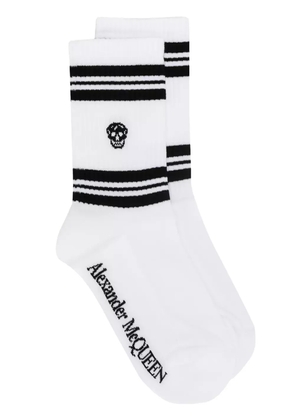 Alexander McQueen skull knitted socks - White
