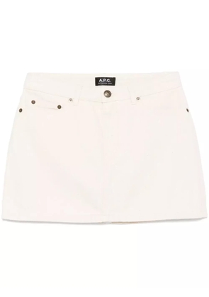 A.P.C. cotton mini skirt - Neutrals