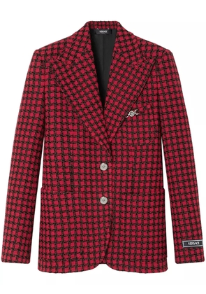 Versace check-pattern blazer - Red