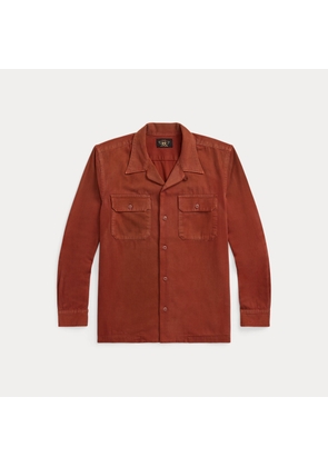 Garment-Dyed Twill Camp Shirt