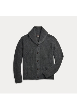 Waffle-Knit Cashmere Shawl Cardigan