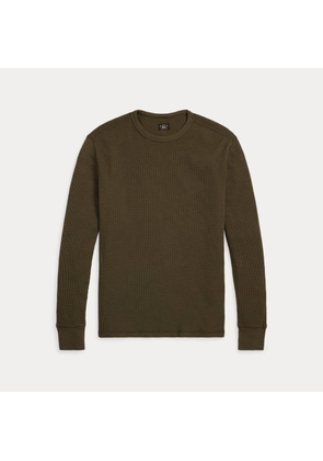Garment-Dyed Waffle-Knit Crewneck