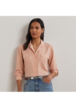 Relaxed Fit Crepe Shirt