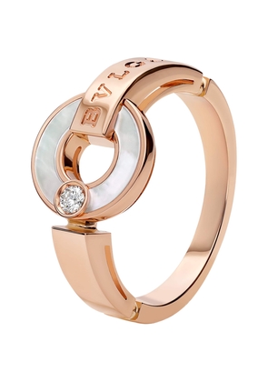 Rose Gold, Diamond and Mother-of-Pearl Bvlgari Bvlgari Ring