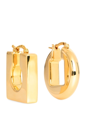 Jacquemus Yellow Gold-Plated Rond Carré Earrings
