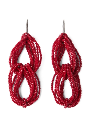 Brunello Cucinelli Sterling Silver Beaded Drop Earrings