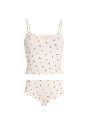 Skims Stretch-Cotton Rosebud Cami Pyjama Set