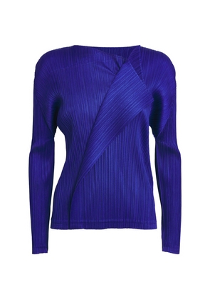 Pleats Please Issey Miyake Long-Sleeve Light Wave Top