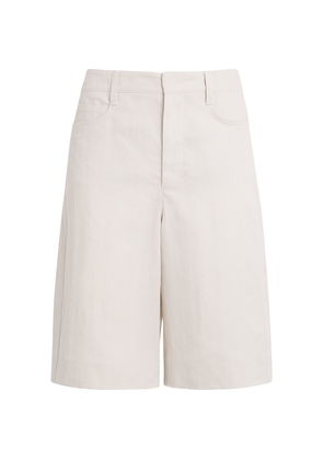 Max Mara Cotton-Linen Twill Bermuda Shorts