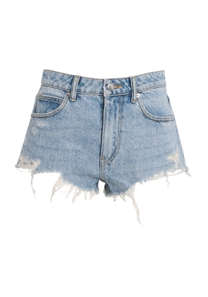 Alexander Wang Denim Hotfix Distressed Shorts
