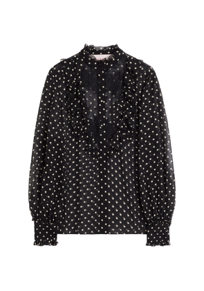 Valentino Silk Polka Dot Blouse