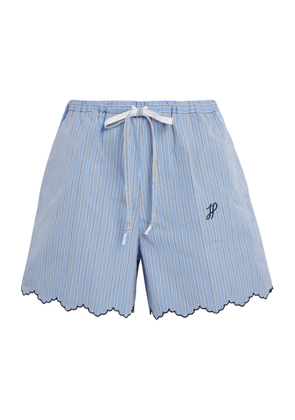 Patou Organic Cotton Poplin Stripe Shorts