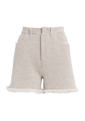 Barrie Cashmere-Cotton Fringed Shorts