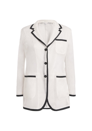 Thom Browne Silk Organza Semi-Sheer Blazer