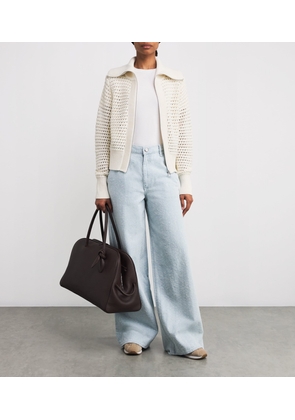Varley Pointelle Zip-Up Eloise Sweater