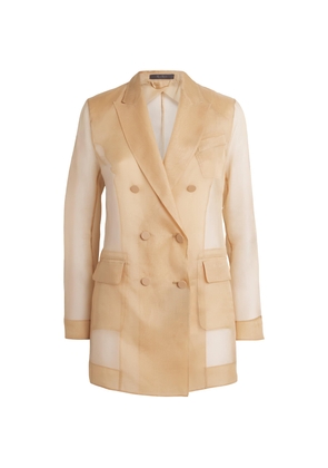 Max Mara Silk Organza Double-Breasted Blazer