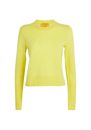 Guest In Residence Cashmere Shrunken Pointelle Sweater