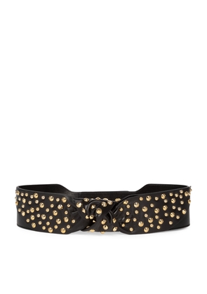 The Kooples Leather Studded Wide Belt