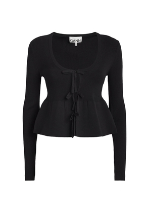 Ganni Peplum Cardigan