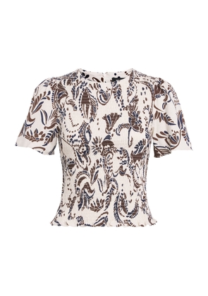ME+EM Cotton Paisley Top