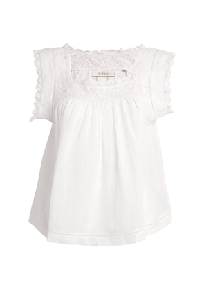 Dôen Ramie Crochet-Trim Aphra Blouse