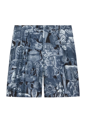 Givenchy Silk Pleated Hubert Objects Shorts