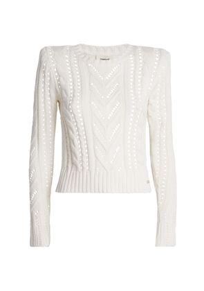 L'Agence Cotton-Blend Cable-Knit Mio Sweater