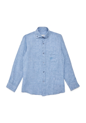Stefano Ricci Kids Linen Embroidered Shirt
