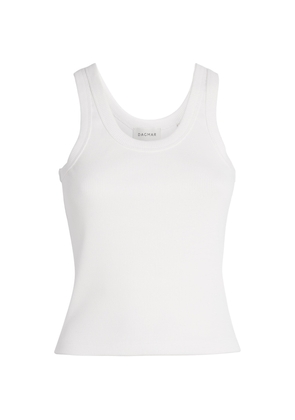 House Of Dagmar Organic Cotton Ribbed Logo-Detail Tank Top