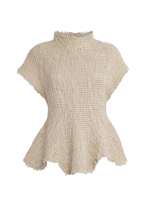 Khaite Hemp-Silk Bouclé Gilles Top