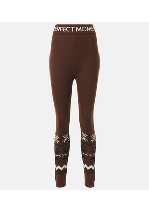 Perfect Moment Nordic intarsia high-rise wool leggings