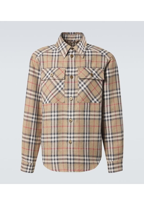 Burberry Burberry Check cotton and linen shirt