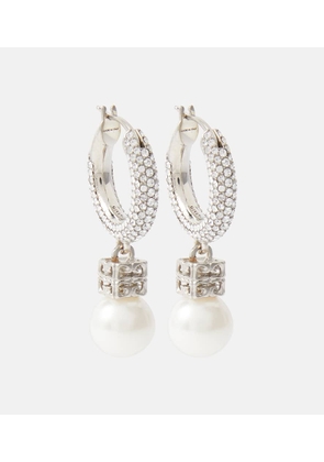 Givenchy SwarovskiÂ® and faux pearl hoop earrings