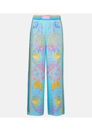 Versace Printed wide-leg pants