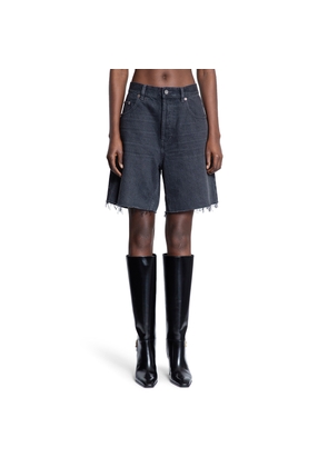 SAINT LAURENT WOMAN BLACK SHORTS