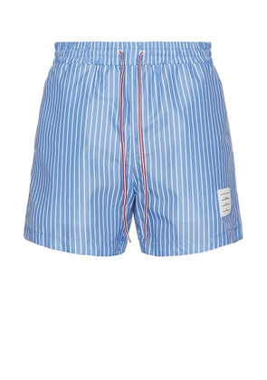 Thom Browne Pinstripe Swim Short in Medium Blue - Blue. Size 1 (also in 4).