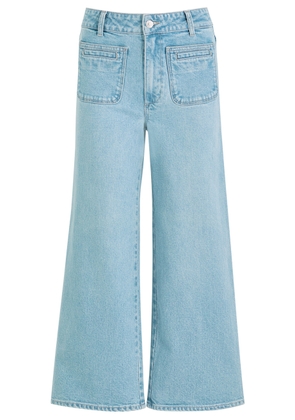 Paige Sasha Cropped Wide-leg Jeans - Light Blue - 25 (W25 / UK6 / XS)